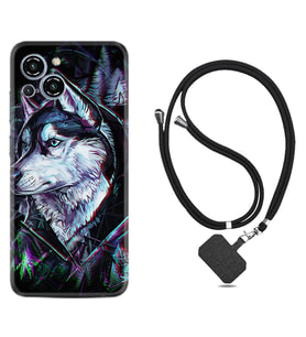 Reeder S23 Max Pro Kılıf Silikon Boyun Askılı İpli Desenli Silikon Dog Eyes 1761