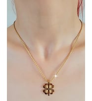 Burgu Zincir Yonca Kolye