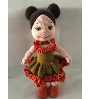 Japon Gülü Bebek Amigurumi Organik Oyuncak