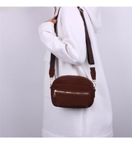 Bagacar 1361 Koyu Taba Suni Deri Çapraz Omuz Çantası