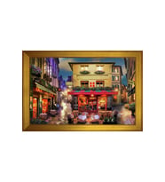 Manzara Temalı Kanvas Tablo 50 x 70 cm Gold Çerçeve