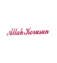 Allah Korusun Yazılı Oto Sticker Kırmızı 14x3cm