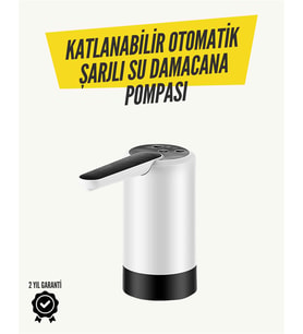 8000mAh Şarjlı Damacana Su Pompası Tek Tuşla Otomatik Su Alımı 40-80 Sn Dolum Katlanabilir Tasarım