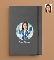 Kişiye Özel Avukat Kadın Model 13x21 Gri Defter-28