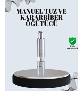 Tuz ve Kararbiber Öğütücü - Şeffaf Akrilik Hazne