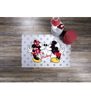 MİCKEY&MİNNİE 80*140 DİSNEY LİSANSLI PES HALI TAÇ (Beyaz)