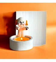 Köpek Model Tealight Mumluk Silikon Kalıbı