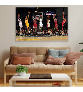 NBA Ünlü Oyuncuları Cam Tablo