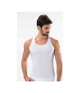 3 adet Tutku Ribana Spor Erkek Beyaz Atlet 0118