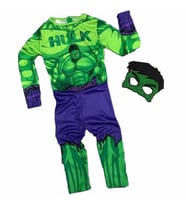 Hulk Çocuk Kostümü - Dev Adam Hulk Kostümü - Çocuk Kostümü (Yeşil)