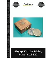 Özel Üretim Dekoratif Hediyelik Koleksiyon Antika Tasarım Ahşap Kutulu Pirinç Pusula 16222