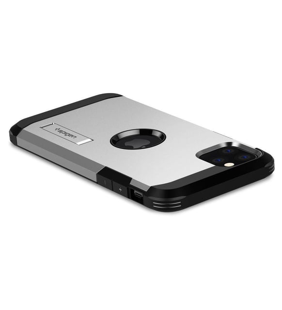 iPhone 11 Pro シルバー 本体＋spigenケース iPhone 11 Pro Kılıf, Spigen Tough Armor Satin Silver