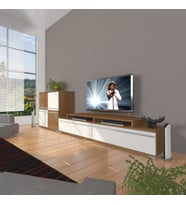 Decoraktiv Ekoflex On Mdf Tv Ünitesi Tv Sehpası - Ceviz Beyaz (Beyaz - Kahverengi)