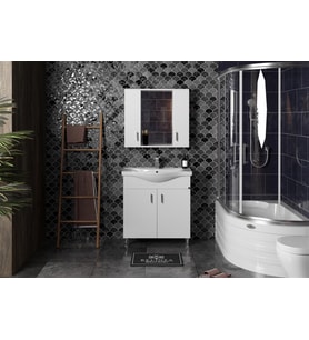 BELİNZA EVA BANYO DOLABI TAKIMI BEYAZ 65 CM (Karışık)
