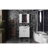 BELİNZA EVA BANYO DOLABI TAKIMI BEYAZ 65 CM (Karışık)
