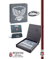 Beşiktaş Orijinal Lisanslı 2'li Silikon Bileklik Hediyelik Ahşap Kutulu (Beyaz-Siyah)