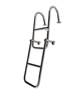 TEKNE MERDİVENİ KATLANABİLİR 2+2 KROM TUTAMAKLI 103cm