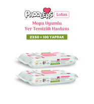 Easy Clean Lotus Çiçeği Kokulu Mopa Uyumlu Yer Temizlik Havlusu 2x50 100 Yaprak