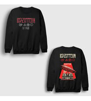 Presmono Unisex Siyah Mothership V2 Led Zeppelin Sırt Baskılı Sweatshirt 517471tt
