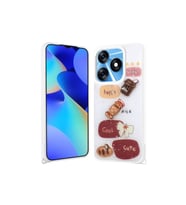 Tecno Spark 10 4G Uyumlu Kılıf Parlayan Simli Kabartma Figürlü Zore Cevze Kapak