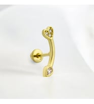 Glorria Altın Çubuk Helix Piercing