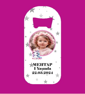 Kişiye Özel Resimli İsimli Pony Yıldızlar Magnet Açacak