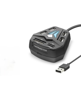 Usb Hub Kart Okuyucu 8 Port Siyah A068B