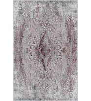 Eliana Home Baskılı, Yıkanabilir Kaymaz Taban Salon Halısı LNA1638-HT935 100x150 cm (Gri)
