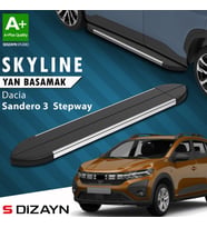 S-Dizayn Dacia Sandero 3 Stepway Skyline Krom Yan Basamak 183 Cm 2020 Üzeri A+ Kalite