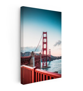 Kanvas Tablo San Francisco Kırmızı Asma Köprü Şehir Mimari Tablo Ev Ofis Duvar Dekoru