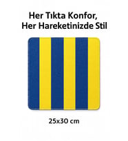 25×30 cm Kırmızı‑Sarı Çizgili Mouse Pad Kanarya Tutkunlarına Özel Fenerbahçe Temalı