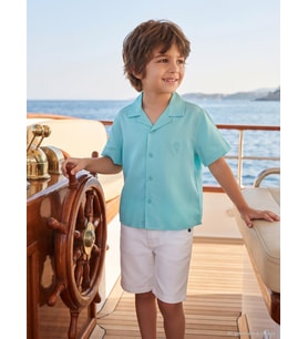 Civil Boys Basic Tatil Yaka 2-5 Yaş Gömlek - Mavi