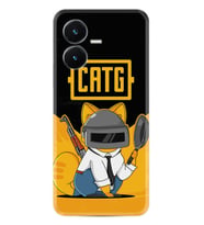 Vivo Y22S Kılıf Silikon Desen Özel Seri Cat G 1677