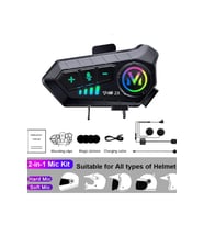 Vothoon Y10 2X Motosiklet Kask İntercom Çift Eşleşme RGB Işıklı Bluetooth Kulaklık 5,3