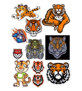 Leopar Sticker Set -1 11 Parça Telefon, Tablet, Defter, Laptop Sticker