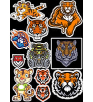 Leopar Sticker Set -1 11 Parça Telefon, Tablet, Defter, Laptop Sticker