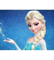 Elsa Şekerli Yenilebilir Kağıda Resimli Pasta ve Dekoru Baskısı