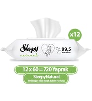 Sleepy Natural Yenidoğan Islak Havlu Mendil 60x12 720 Yaprak