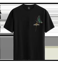 Ink Butterfly %100 Pamuklu Erkek Siyah Tişört - Premium Quality (Siyah - Beyaz)