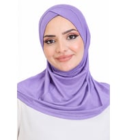 Kadın Hazır Türban Çapraz Tek Parça Pratik Namaz Başörtüsü
