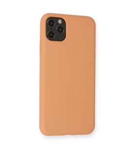İphone 11 Pro Max Kılıf Nano İçi Kadife Silikon - Mat Turuncu