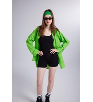 Cepli Oversize Kesim Lovesize Gömlek Yeşil