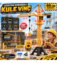 Uzaktan Kumandalı 99 CM Şarjlı Kule Vinç Işıklı, Hareketli İnşaat Vinç Oyuncağı