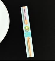 Desenli Metal Chopstick (Turuncu)