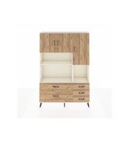 Arges Gardrop 8 Raflı 5 Çekmeceli 3 Kapaklı 132x30x195 Aytaşı-Çam