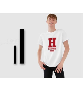 BK Gift Harvard Tasarımlı Erkek Beyaz T-shirt, Arkadaşa Hediye, Doğum Günü Hediyesi, Trend Tişört, Sevgili Hediyesi-2