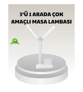 Mey İthalat® LED Işıklı Masa Lambası – Göz Yormayan, Kısılabilir ve Esnek Başlıklı