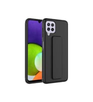 Samsung Galaxy M32 Uyumlu Kılıf Zore Qstand Kapak (Siyah)