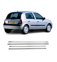 R. Clio 2 HB Krom Cam Çıtası Tk 1999-2006 4Prç Paslanmaz Çelik