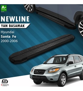 S-Dizayn Hyundai Santa Fe NewLine Siyah Yan Basamak 163 Cm 2000-2006 A+ Kalite
